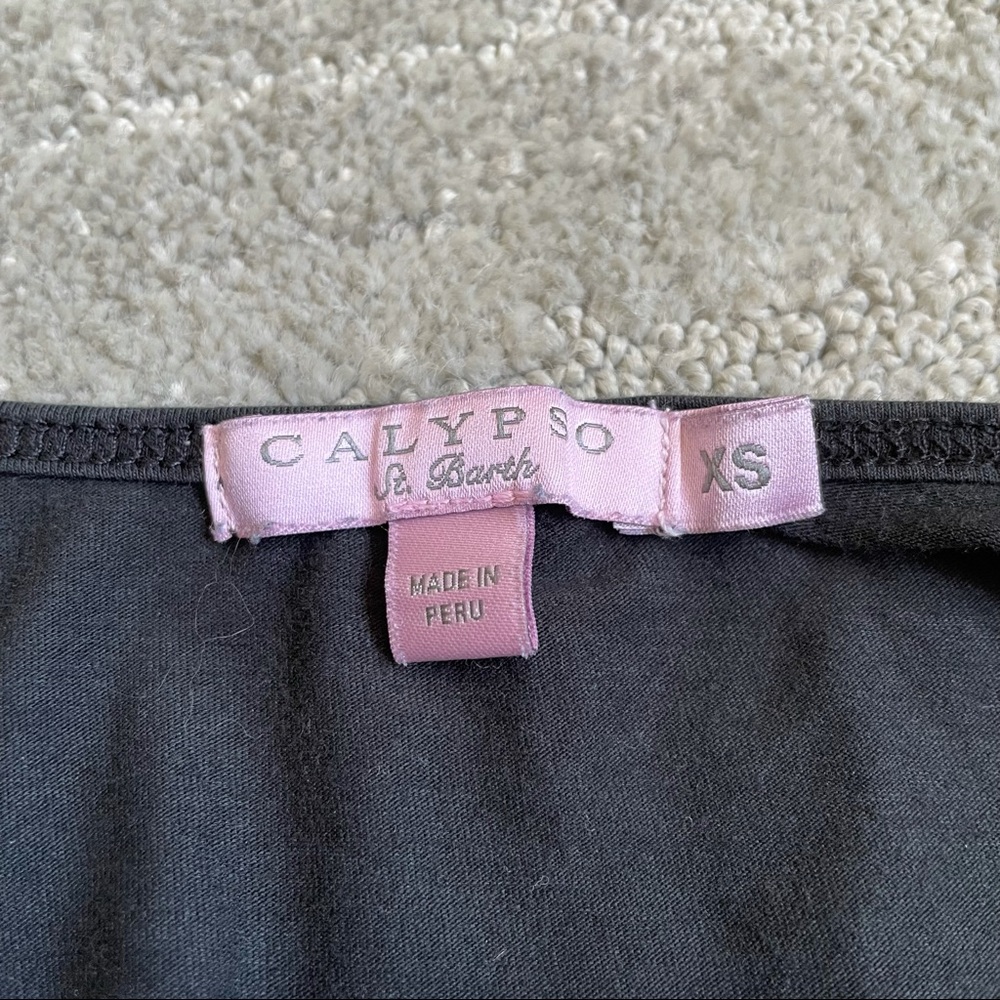 SOLD Calypso St. Barth Stretch Cotton Black Slip Dress - Picture 5 of 8